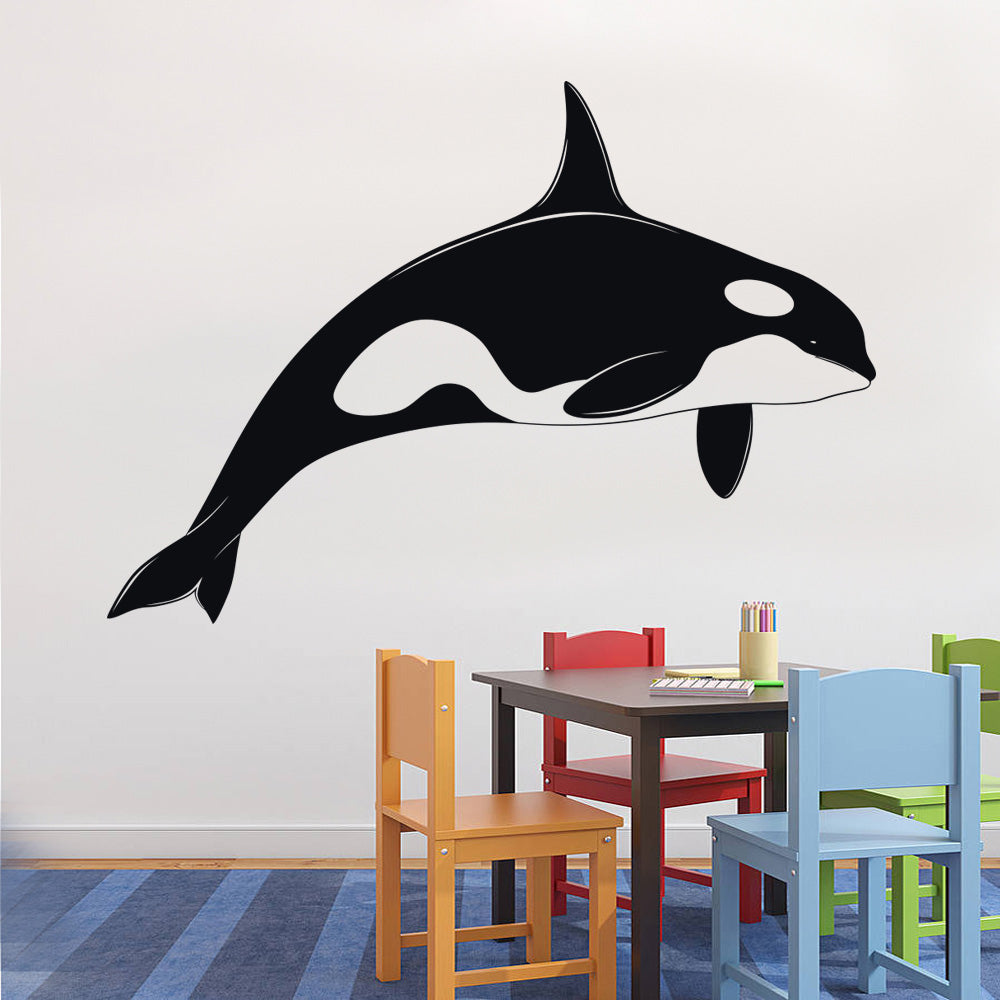 ORCA KILLER WHALE Sticker mural autocollant pochoir Silhouette ST32