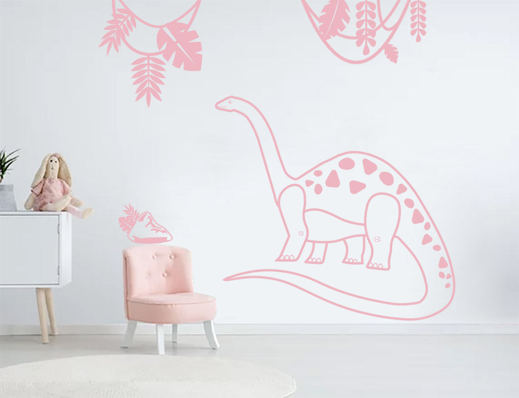Dinosaur Jungle Sticker Decal Stencil Silhouette ST338