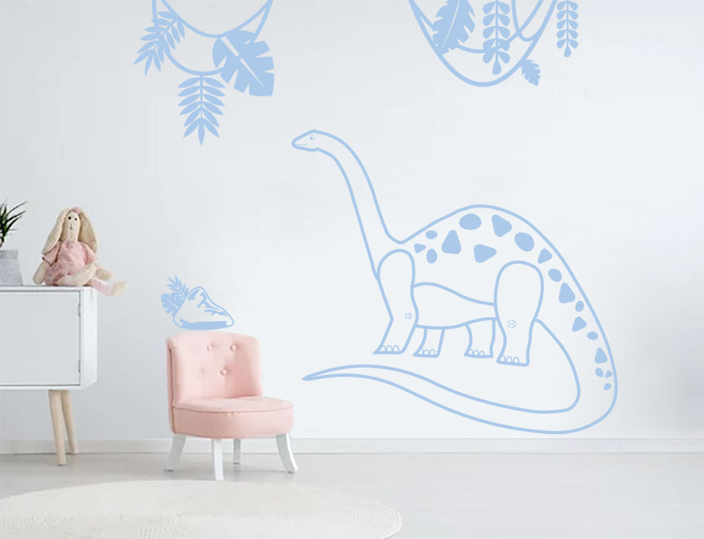 Dinosaur Jungle Sticker Decal Stencil Silhouette ST338