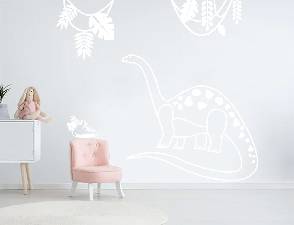 Dinosaur Jungle Sticker Decal Stencil Silhouette ST338