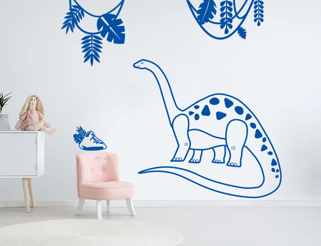 Dinosaur Jungle Sticker Decal Stencil Silhouette ST338