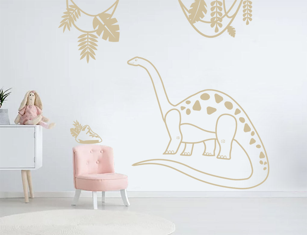 Dinosaur Jungle Sticker Decal Stencil Silhouette ST338