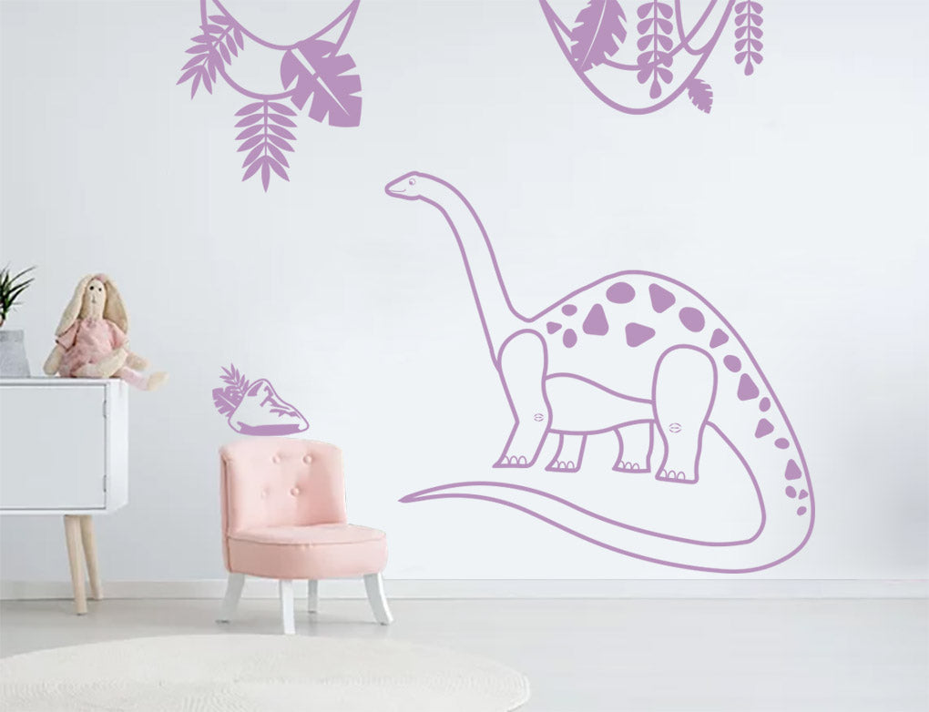 Dinosaur Jungle Sticker Decal Stencil Silhouette ST338