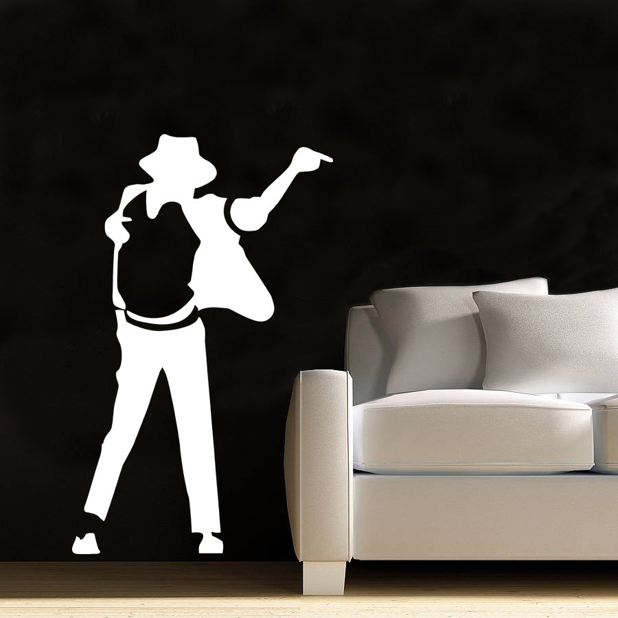 Singer Wall Sticker Decal Stencil Silhouette ST33