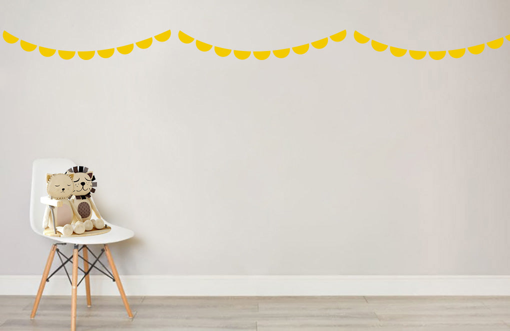 HALF MOON Bandroll Set Wall Sticker Decal Stencil Silhouette ST343
