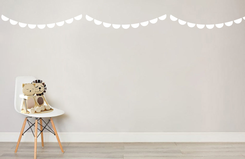 HALF MOON Bandroll Set Wall Sticker Decal Stencil Silhouette ST343