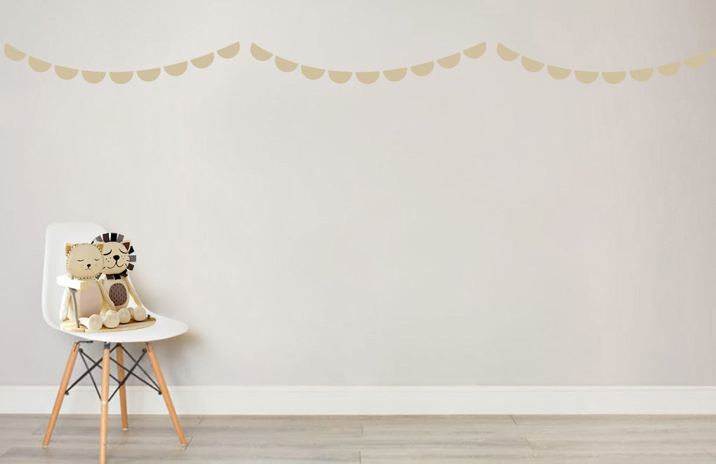 HALF MOON Bandroll Set Wall Sticker Decal Stencil Silhouette ST343