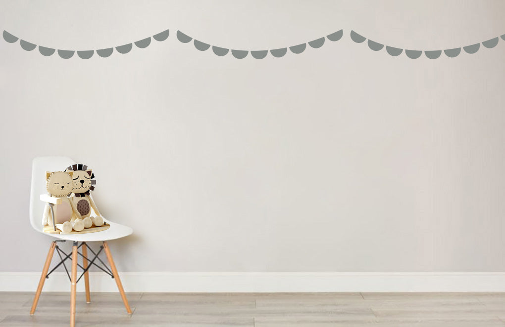 HALF MOON Bandroll Set Wall Sticker Decal Stencil Silhouette ST343
