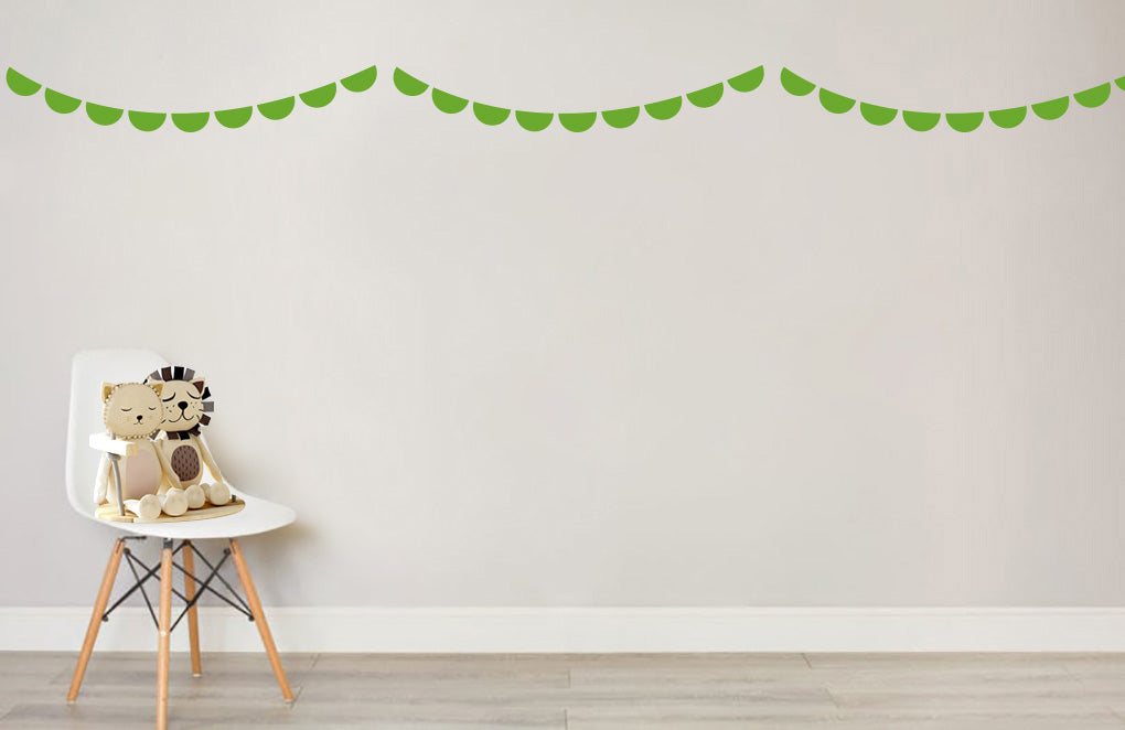 HALF MOON Bandroll Set Wall Sticker Decal Stencil Silhouette ST343