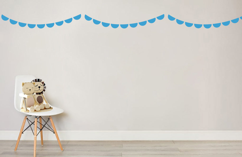 HALF MOON Bandroll Set Wall Sticker Decal Stencil Silhouette ST343