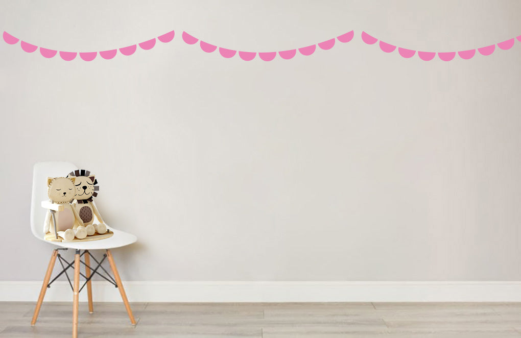 HALF MOON Bandroll Set Wall Sticker Decal Stencil Silhouette ST343