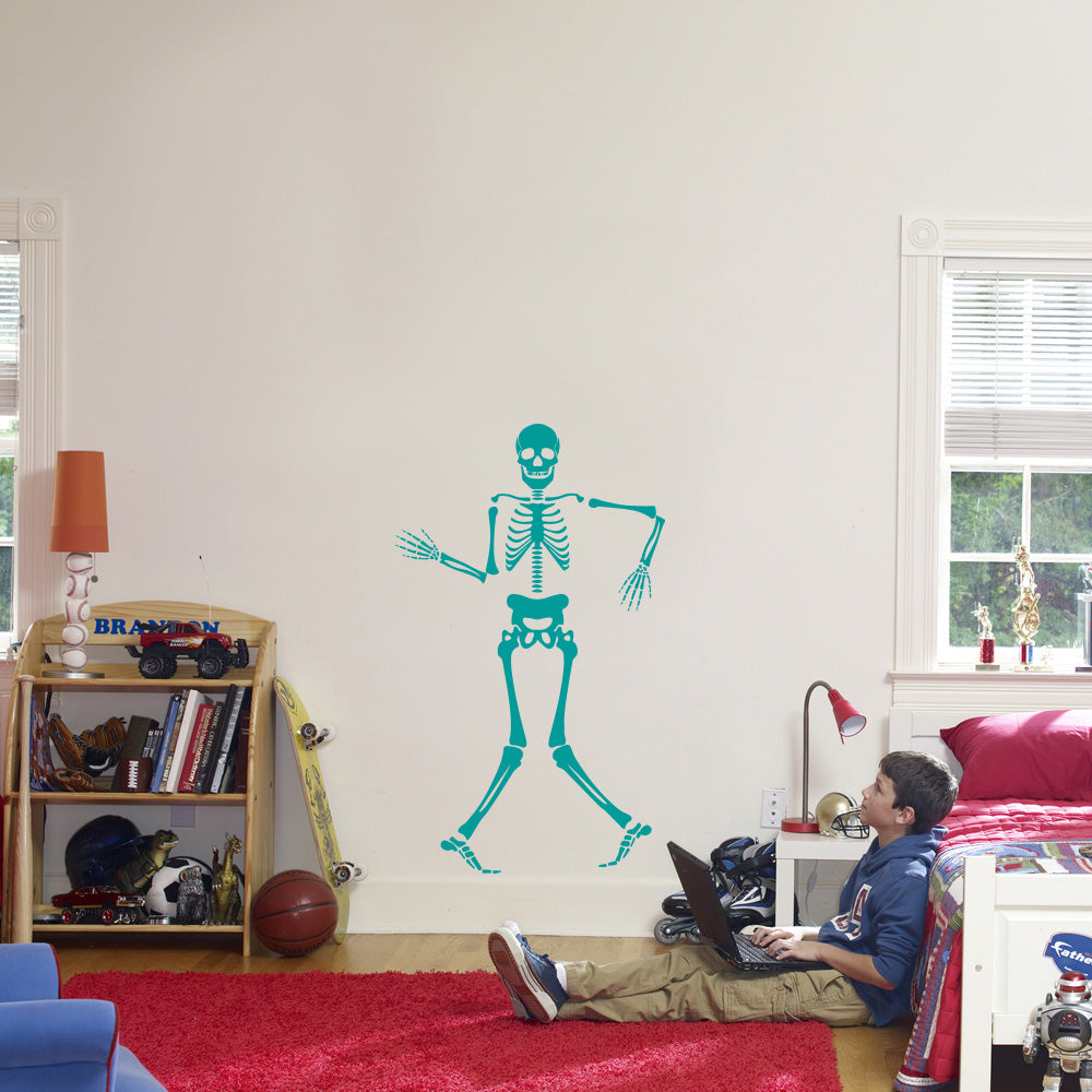 Skeleton Wall Sticker Decal Stencil Silhouette ST355