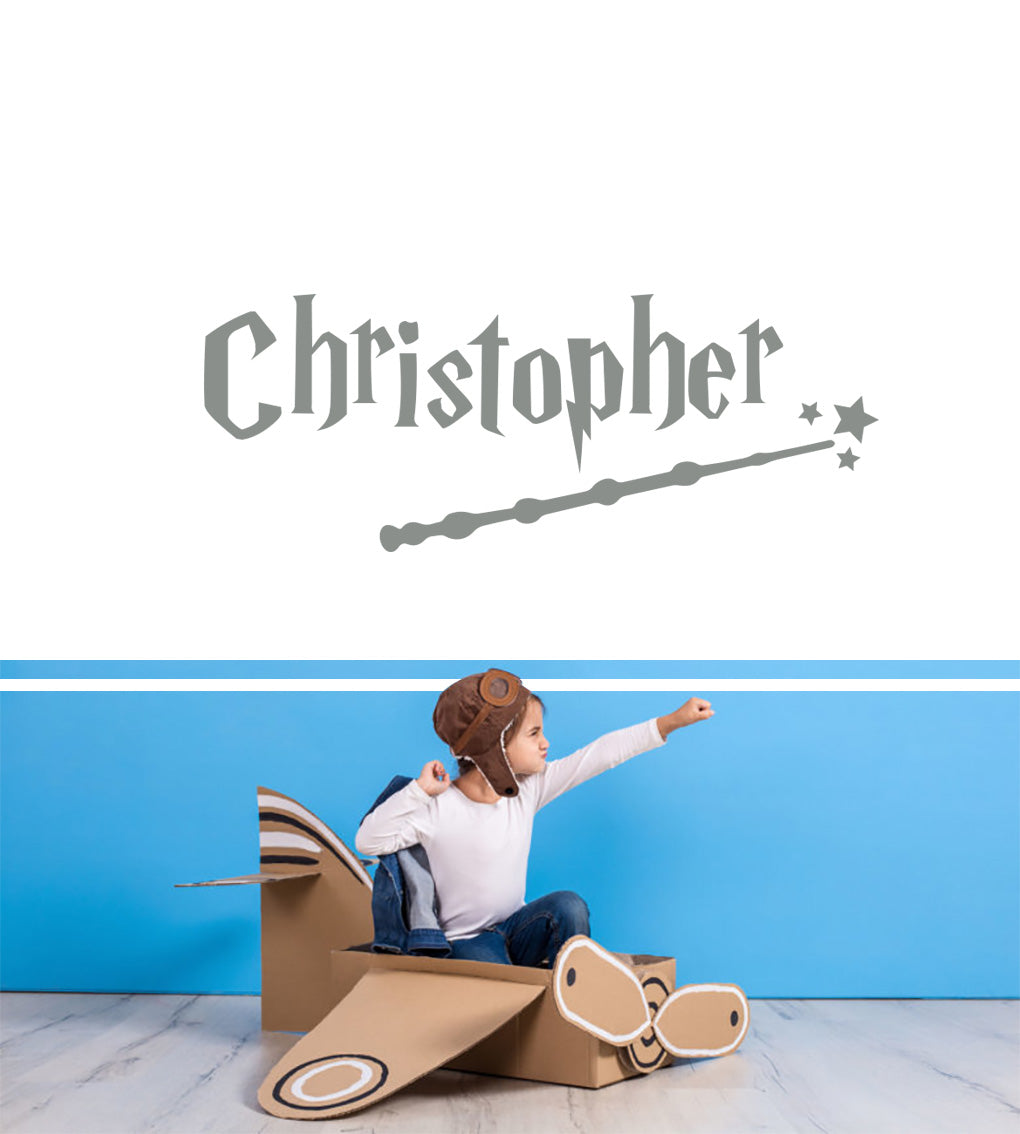 Magic Wand Harry Potter Personalized Wall Sticker Decal Stencil Silhouette ST362