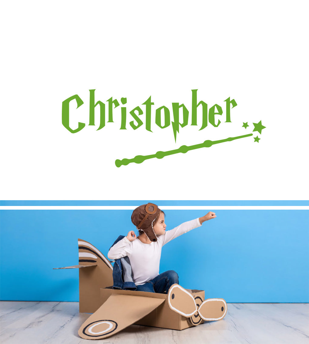 Magic Wand Harry Potter Personalized Wall Sticker Decal Stencil Silhouette ST362