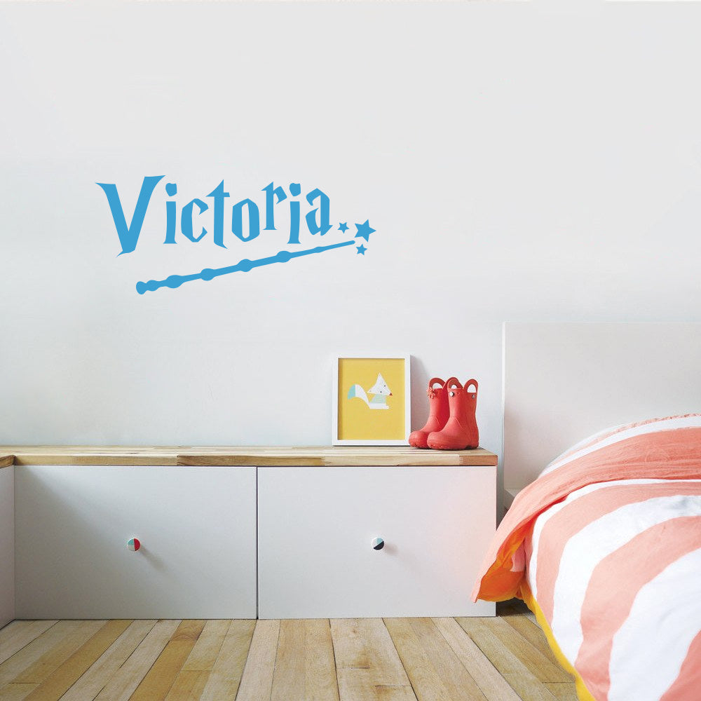 Magic Wand Harry Potter Personalized Wall Sticker Decal Stencil Silhouette ST362