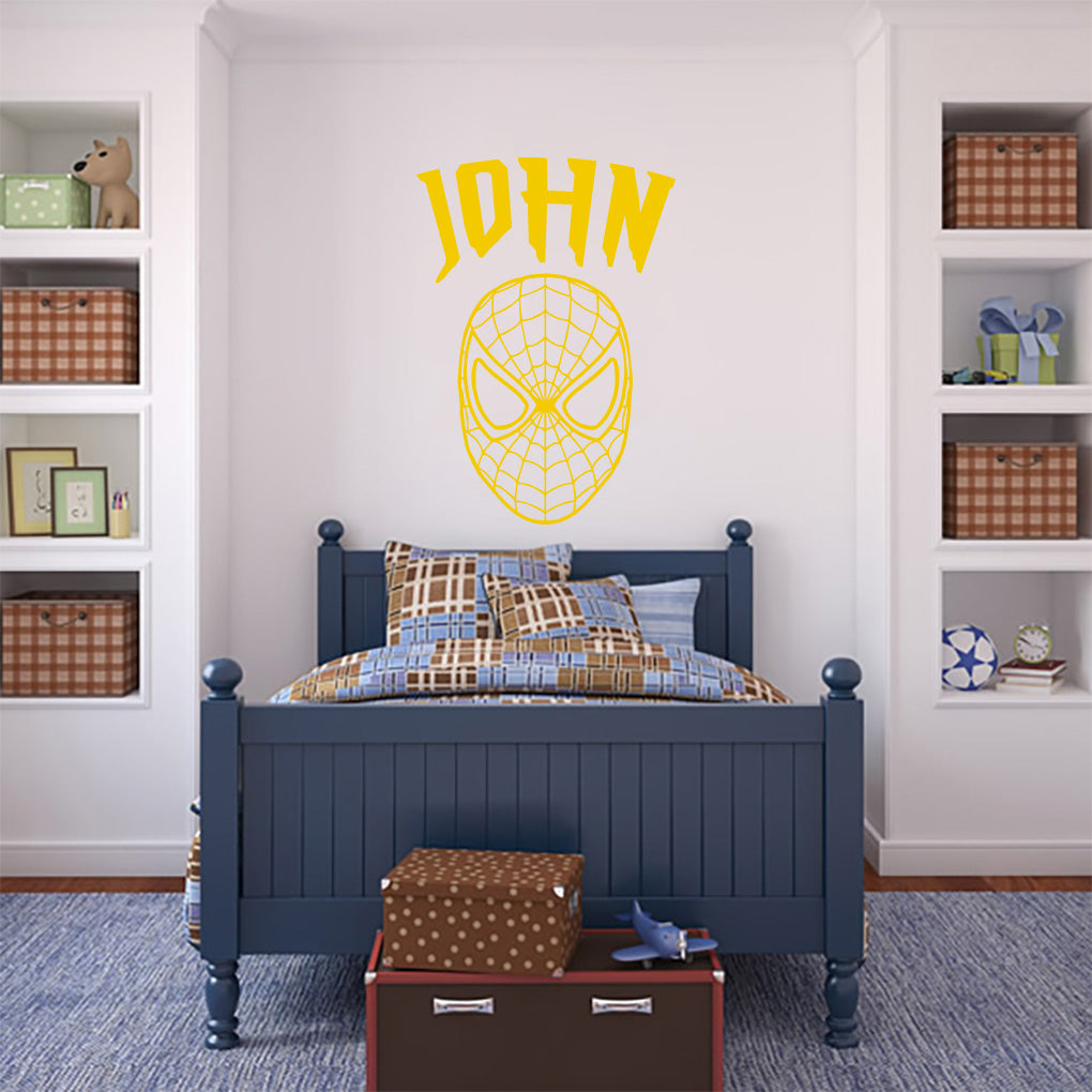 Super Hero Personalized Wall Sticker Decal Stencil Silhouette ST364