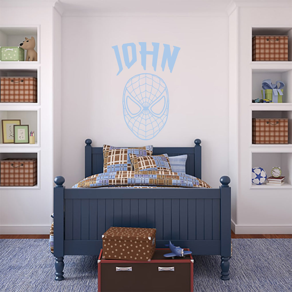 Super Hero Personalized Wall Sticker Decal Stencil Silhouette ST364