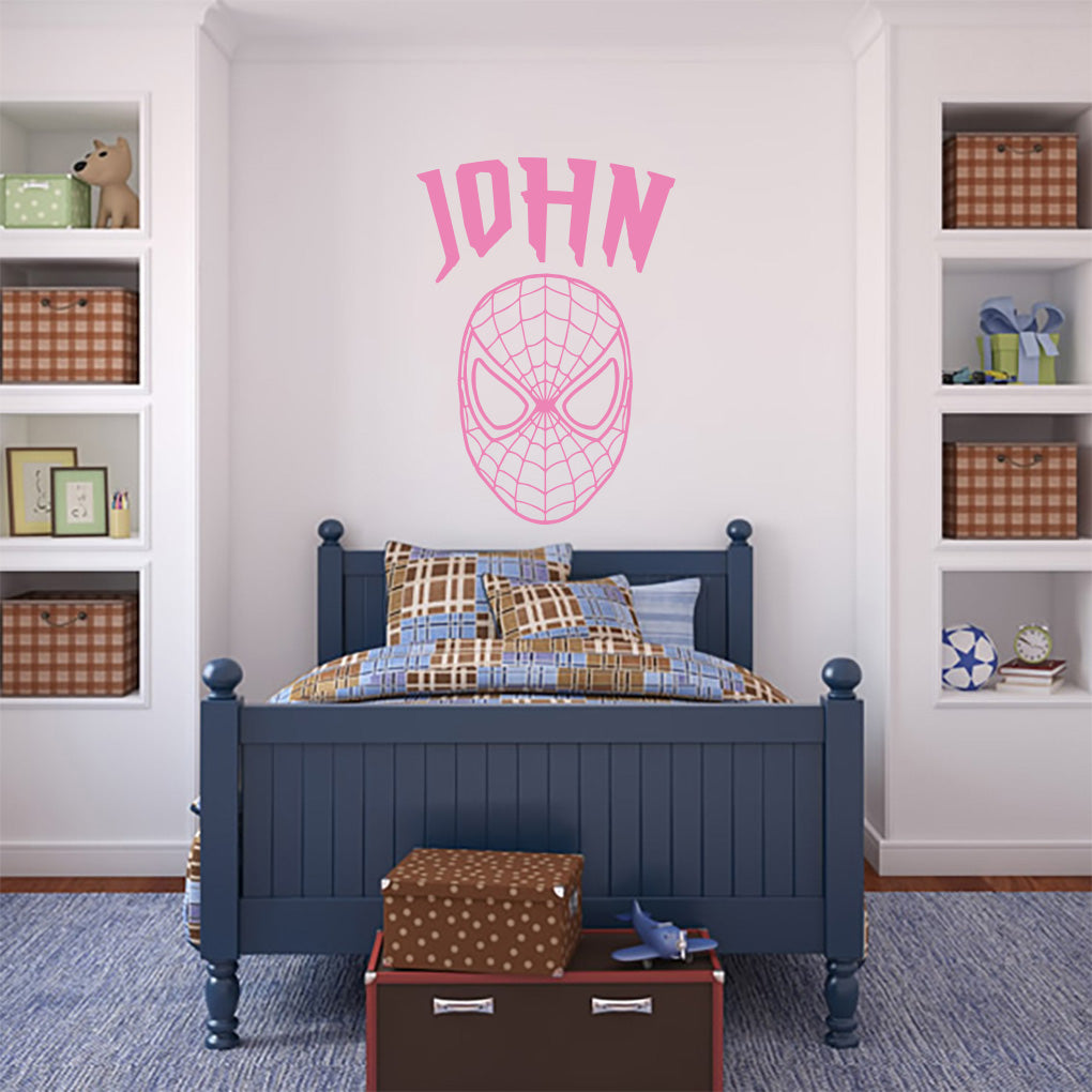 Super Hero Personalized Wall Sticker Decal Stencil Silhouette ST364