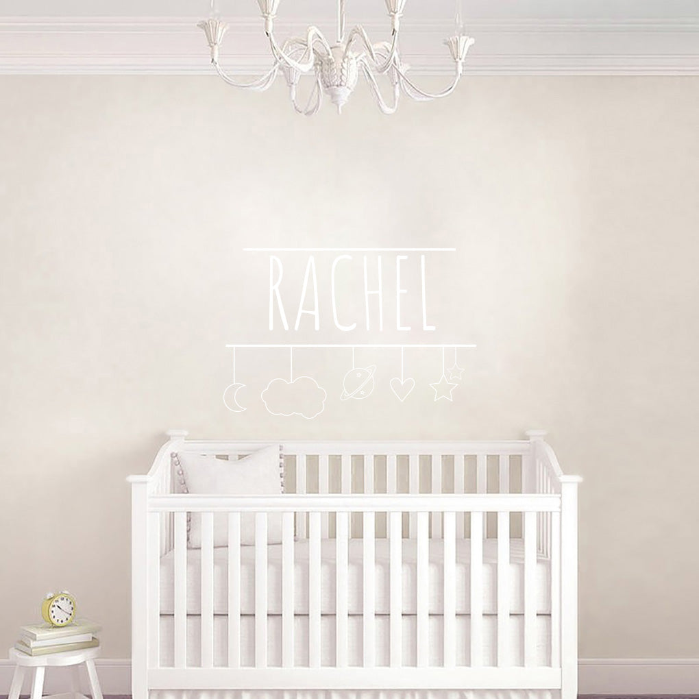 Enfants Mobile Personnalisé Mur Sticker Decal Stencil Silhouette ST366