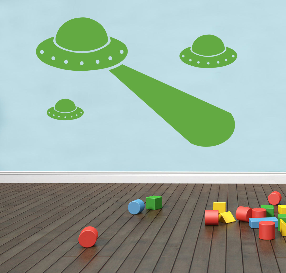 ALIEN SPACESHIPS Wall Sticker Decal Stencil Silhouette ST36