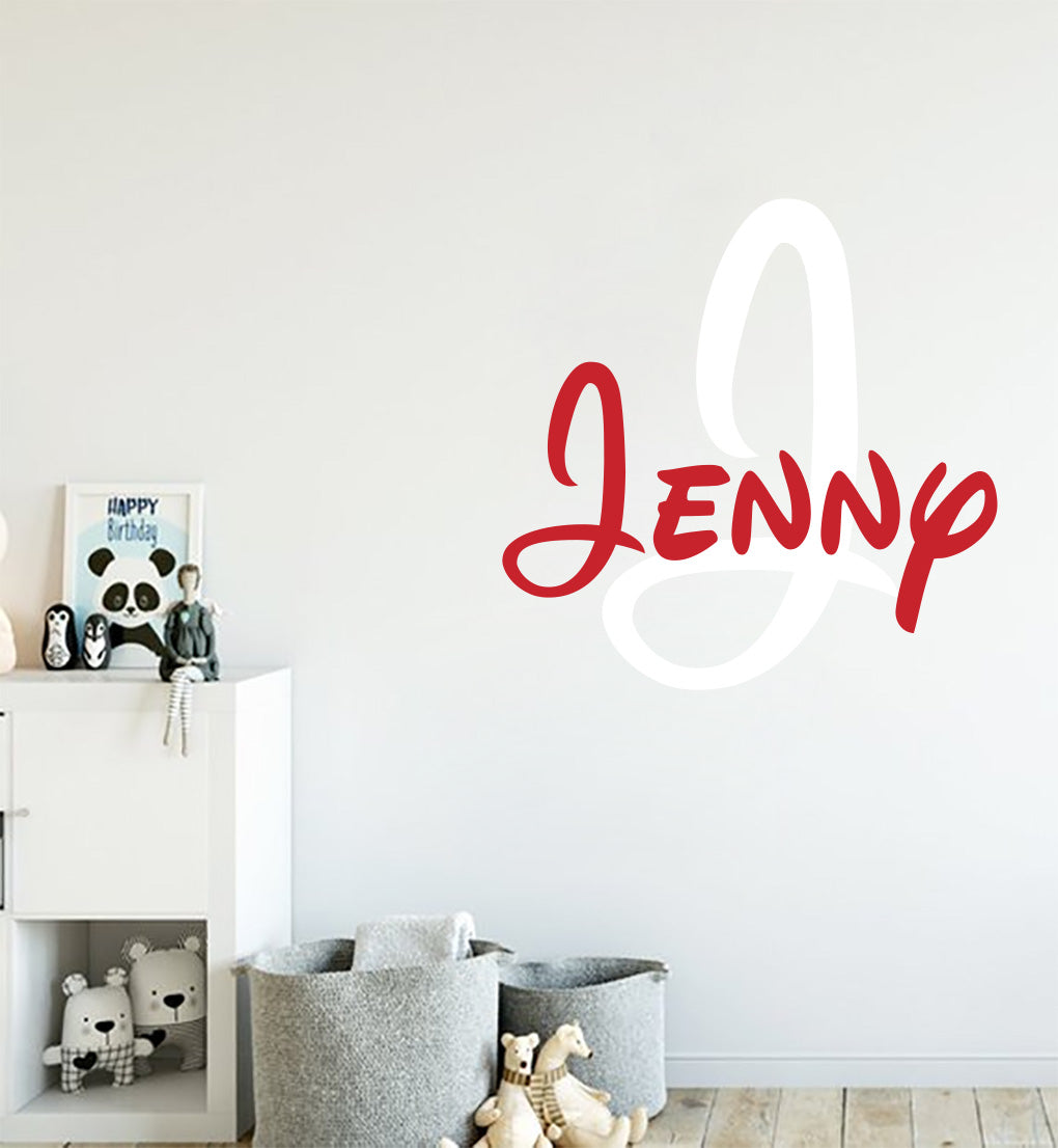 Disney Style Personalized  Wall Sticker Decal Stencil Silhouette ST375