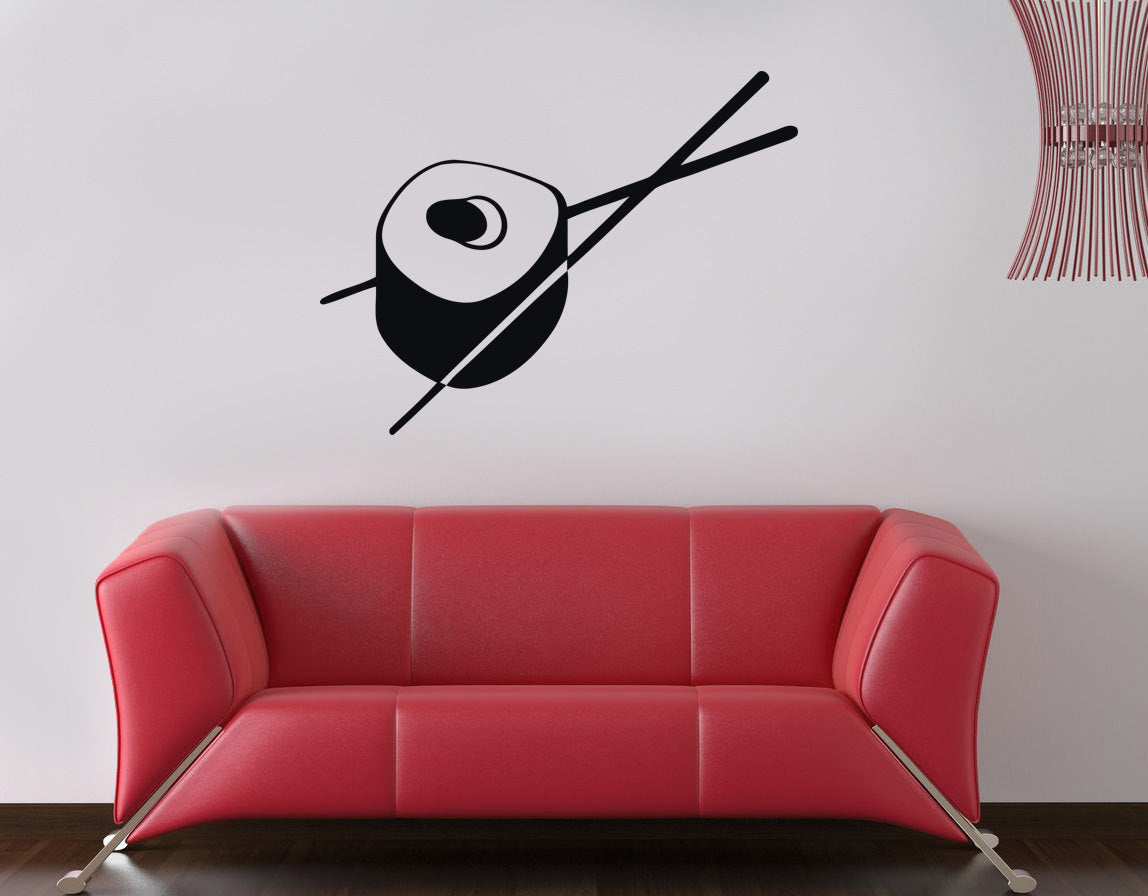 SUSHI CHOPSTICKS Wall Sticker Decal Stencil Silhouette ST37