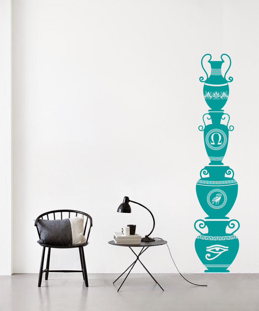 GREEK VASE Wall Sticker Decal Stencil Silhouette ST393