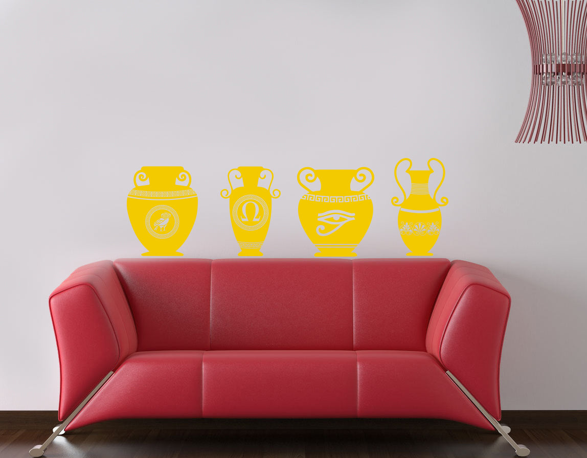 GREEK VASE Wall Sticker Decal Stencil Silhouette ST393