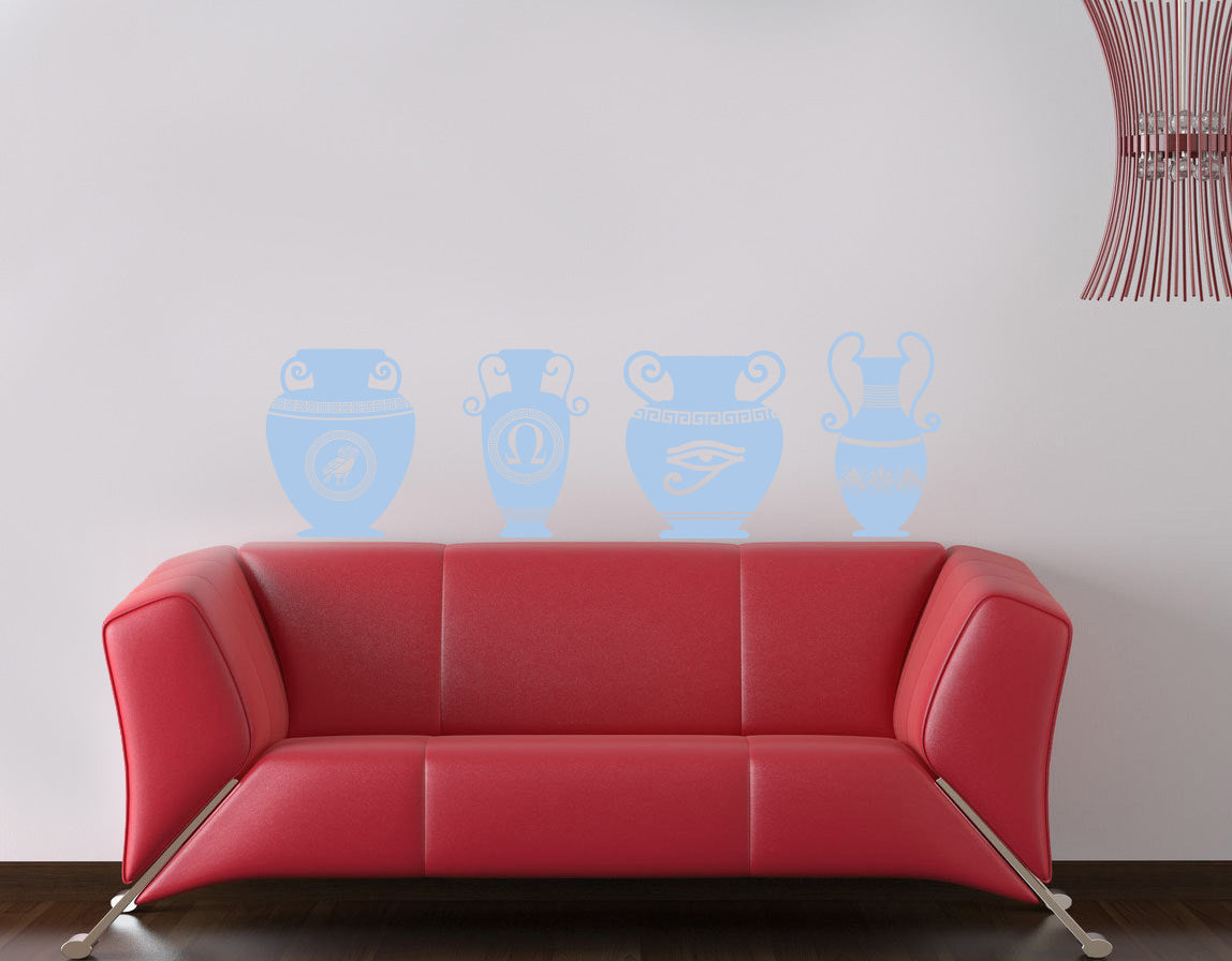 GREEK VASE Wall Sticker Decal Stencil Silhouette ST393