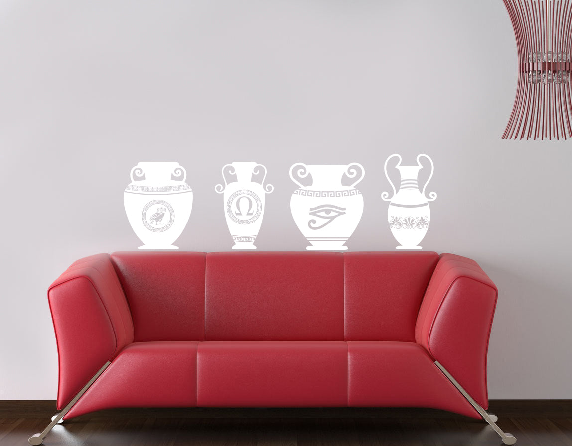 GREEK VASE Wall Sticker Decal Stencil Silhouette ST393