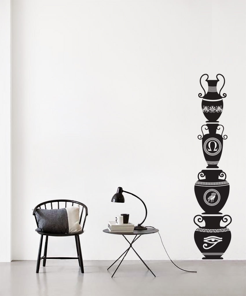 GREEK VASE Wall Sticker Decal Stencil Silhouette ST393