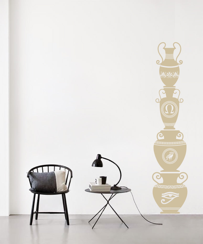 GREEK VASE Wall Sticker Decal Stencil Silhouette ST393