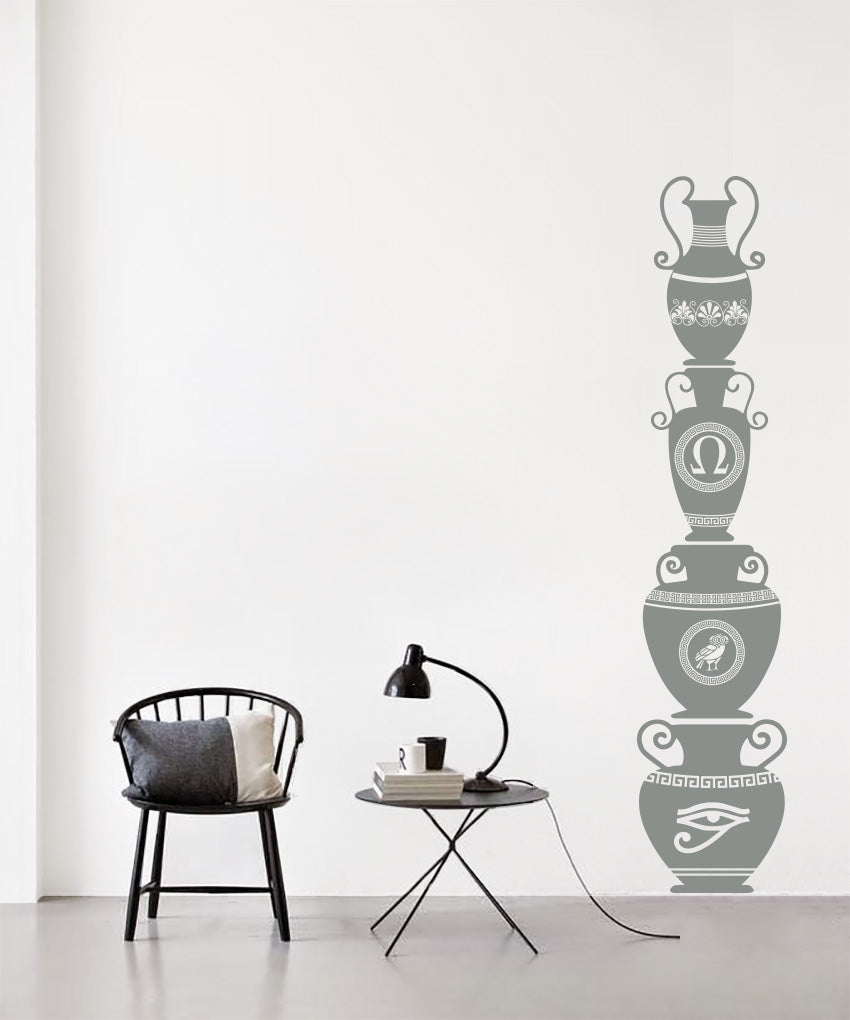 GREEK VASE Wall Sticker Decal Stencil Silhouette ST393