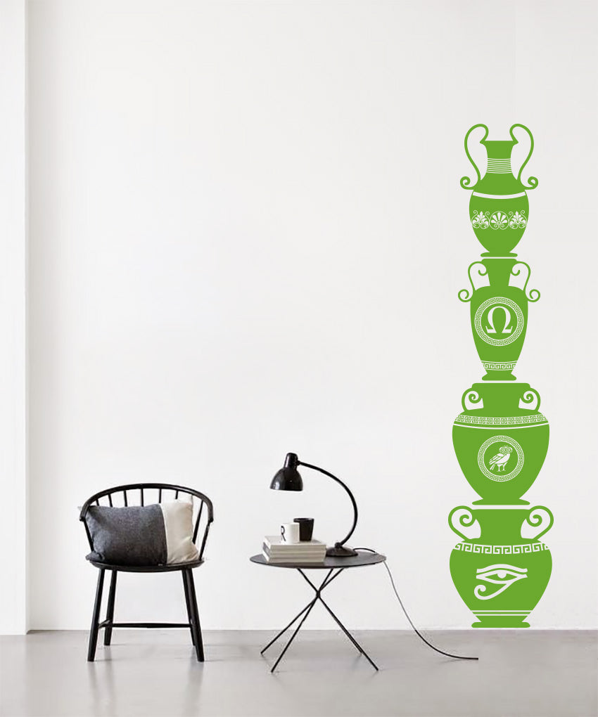 GREEK VASE Wall Sticker Decal Stencil Silhouette ST393