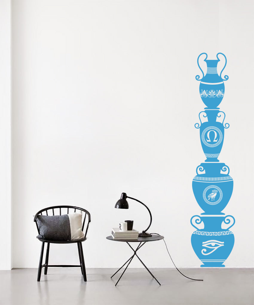 GREEK VASE Wall Sticker Decal Stencil Silhouette ST393