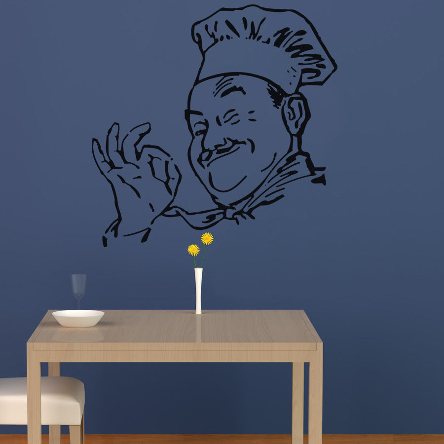CHEF Wall Sticker Decal Stencil Silhouette ST39