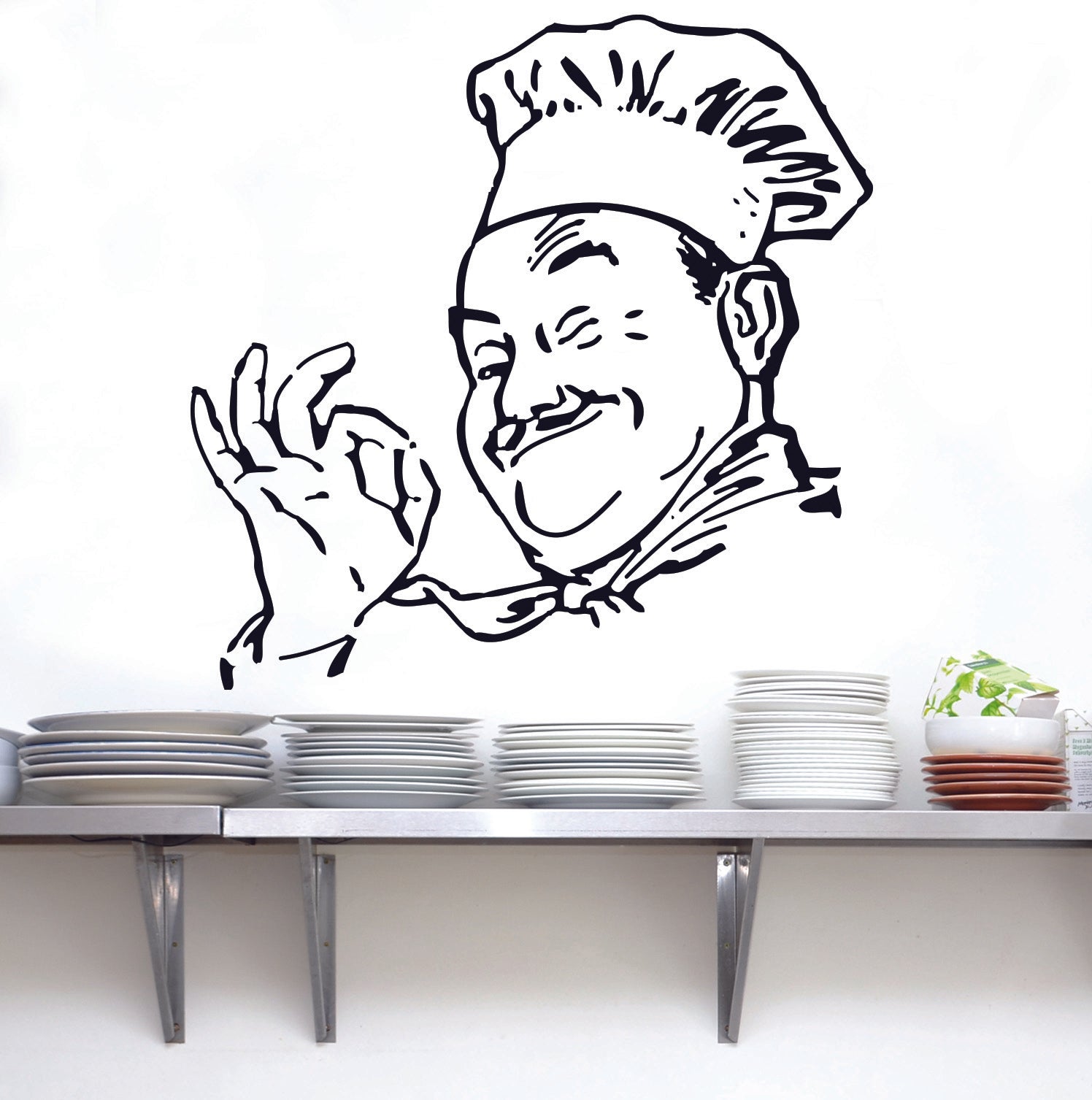 CHEF Wall Sticker Decal Stencil Silhouette ST39