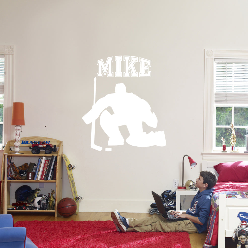 HOCKEY PLAYER Personalized Inspirational Quotes Wall Sticker Decal For Kids ST403