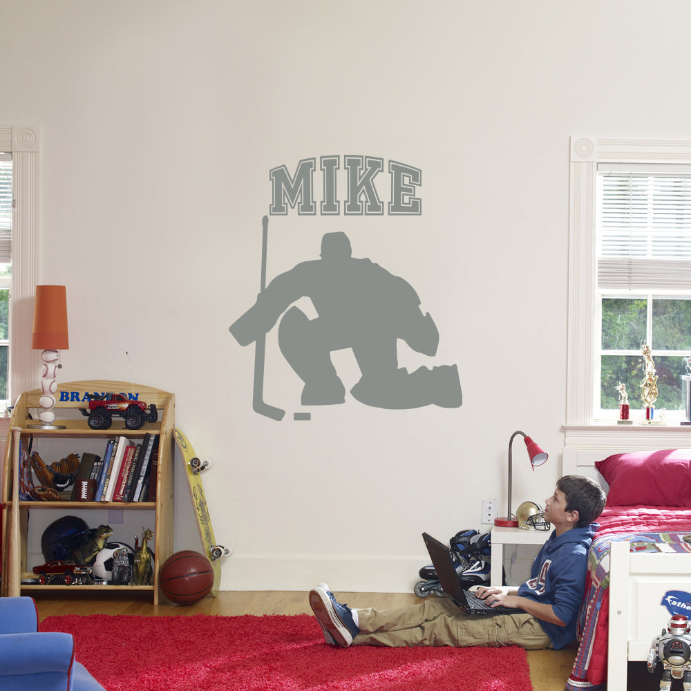 HOCKEY PLAYER Personalized Inspirational Quotes Wall Sticker Decal For Kids ST403