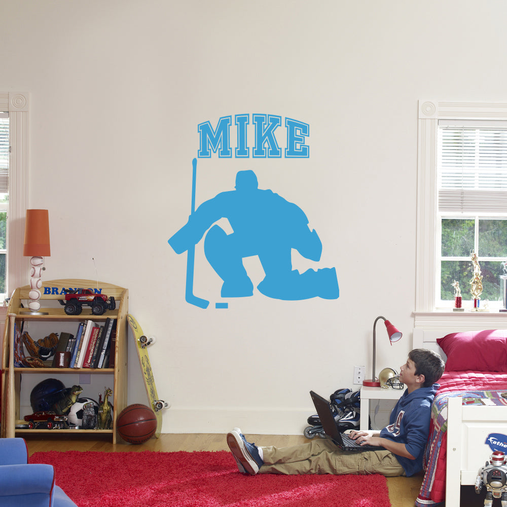 HOCKEY PLAYER Personalized Inspirational Quotes Wall Sticker Decal For Kids ST403