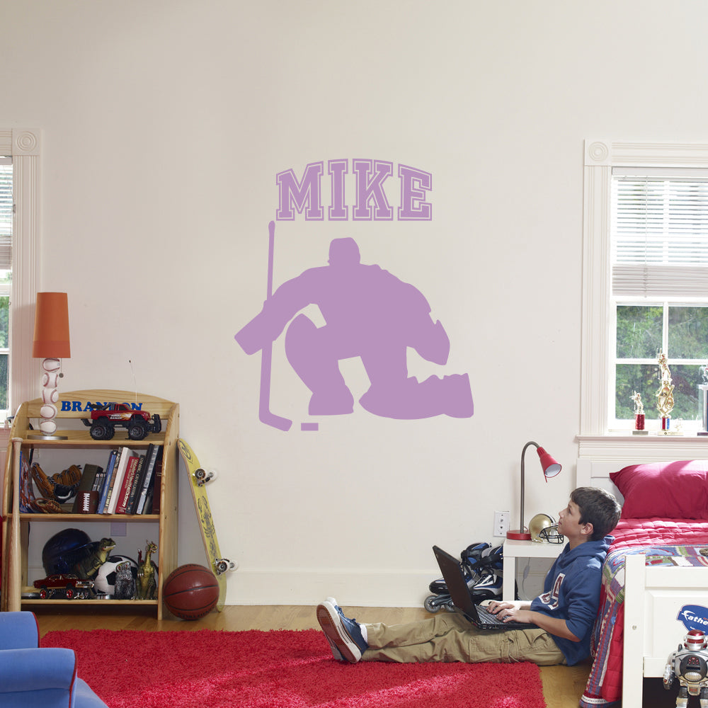 HOCKEY PLAYER Personalized Inspirational Quotes Wall Sticker Decal For Kids ST403