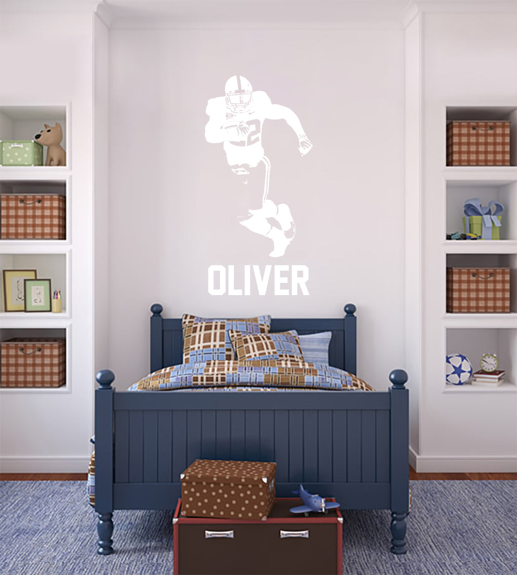 FOOTBALL PLAYER Personalized Wall Sticker Decal For Kids ST404