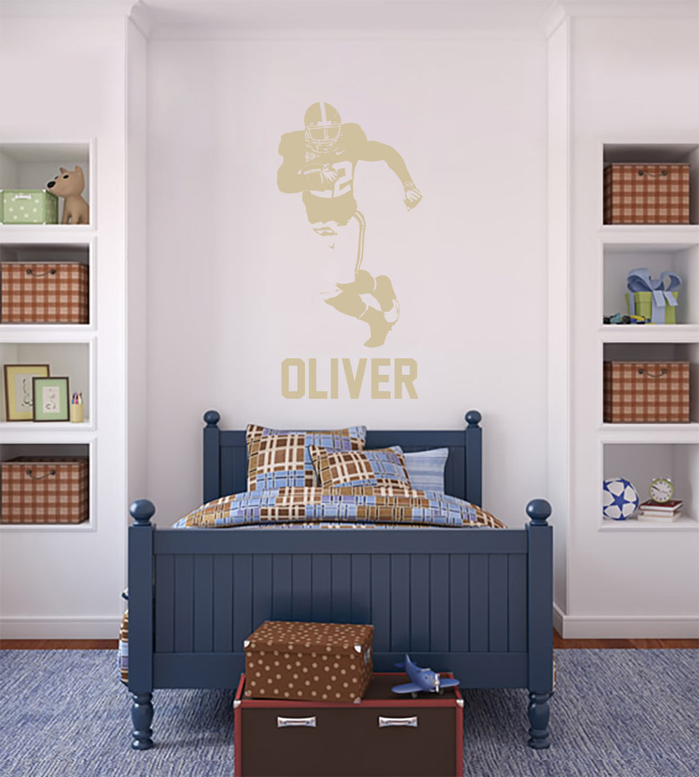 FOOTBALL PLAYER Personalized Wall Sticker Decal For Kids ST404