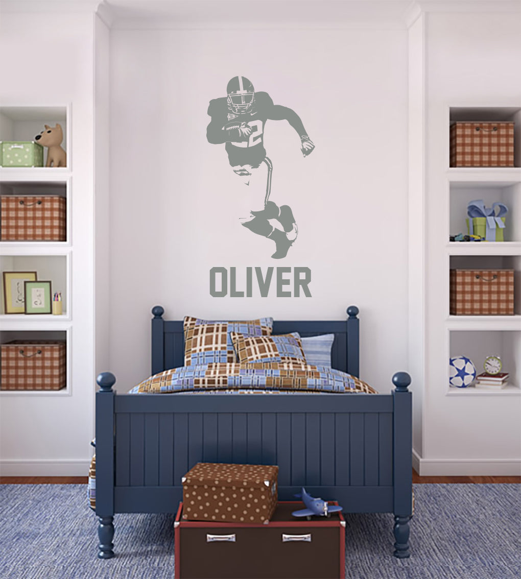 FOOTBALL PLAYER Personalized Wall Sticker Decal For Kids ST404