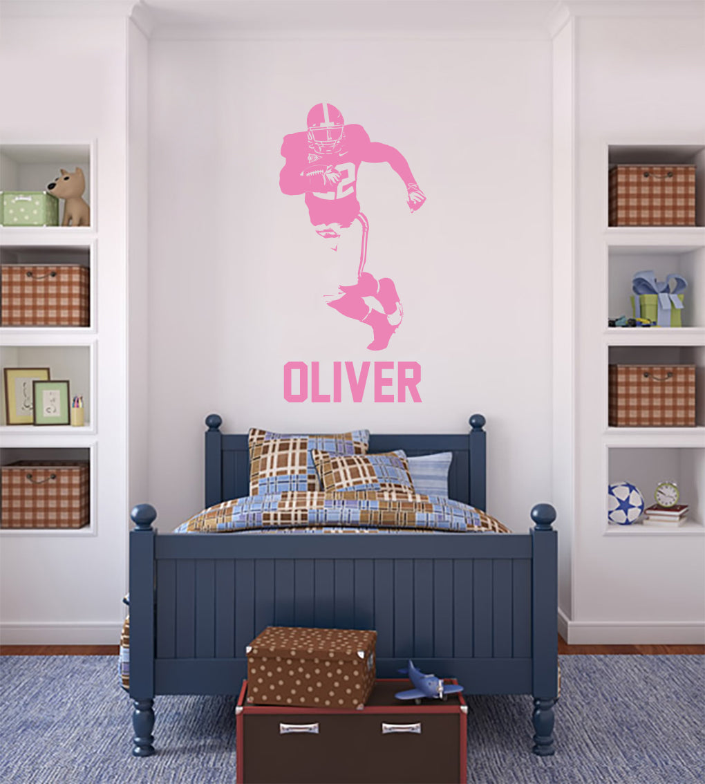 FOOTBALL PLAYER Personalized Wall Sticker Decal For Kids ST404