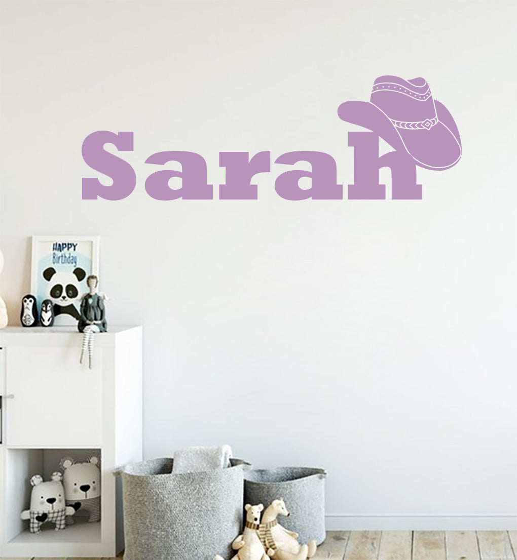 Cowboy Personnalisé Custom Name Wall Sticker Decal Stencil Silhouette ST412