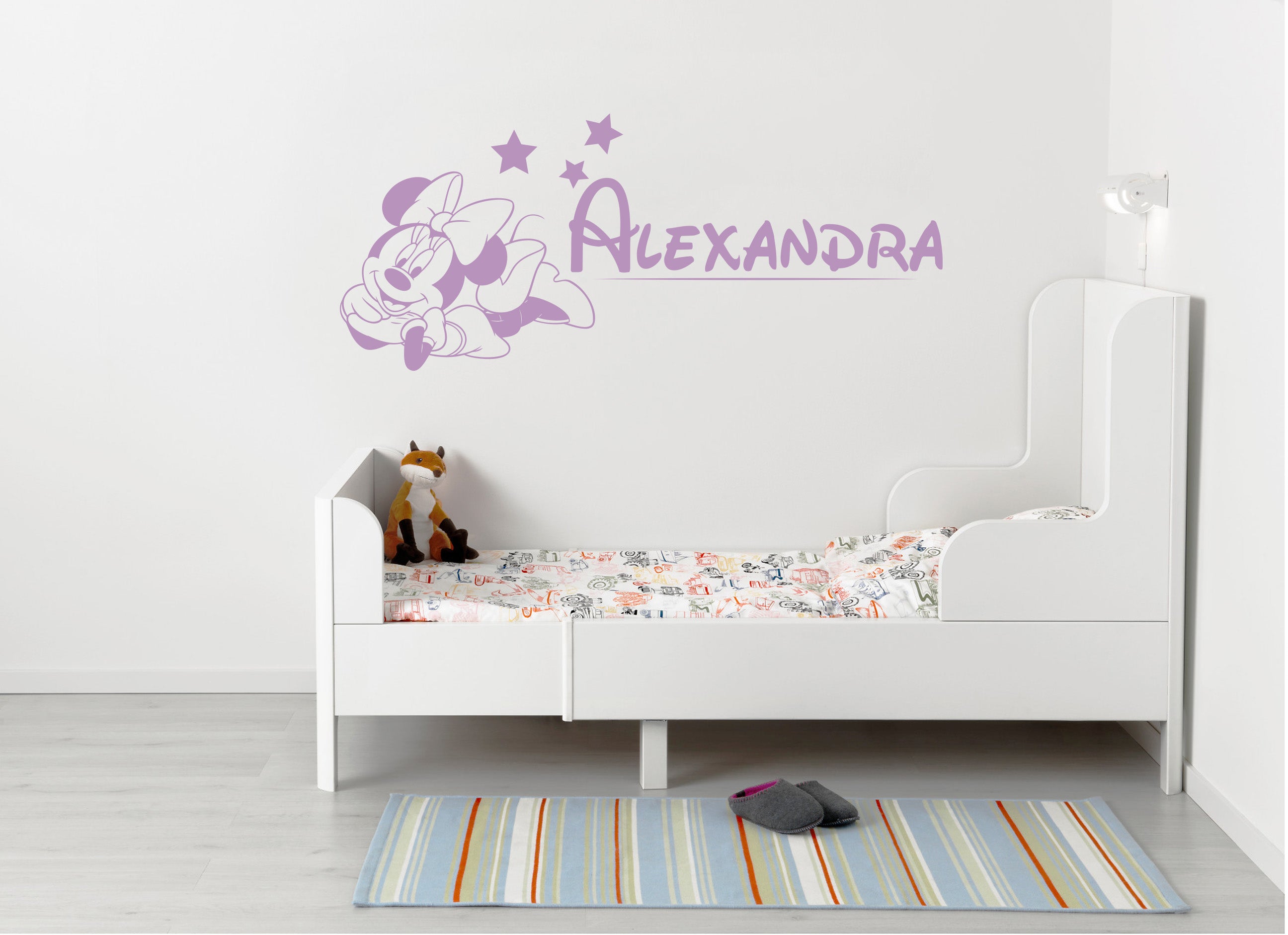 Minnie Mouse Personalized Custom Name Wall Sticker Decal Stencil Silhouette ST415