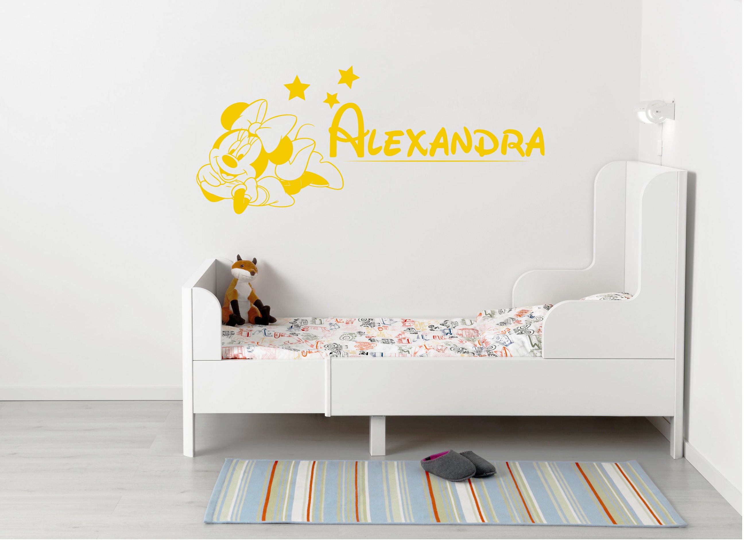 Minnie Mouse Personalized Custom Name Wall Sticker Decal Stencil Silhouette ST415