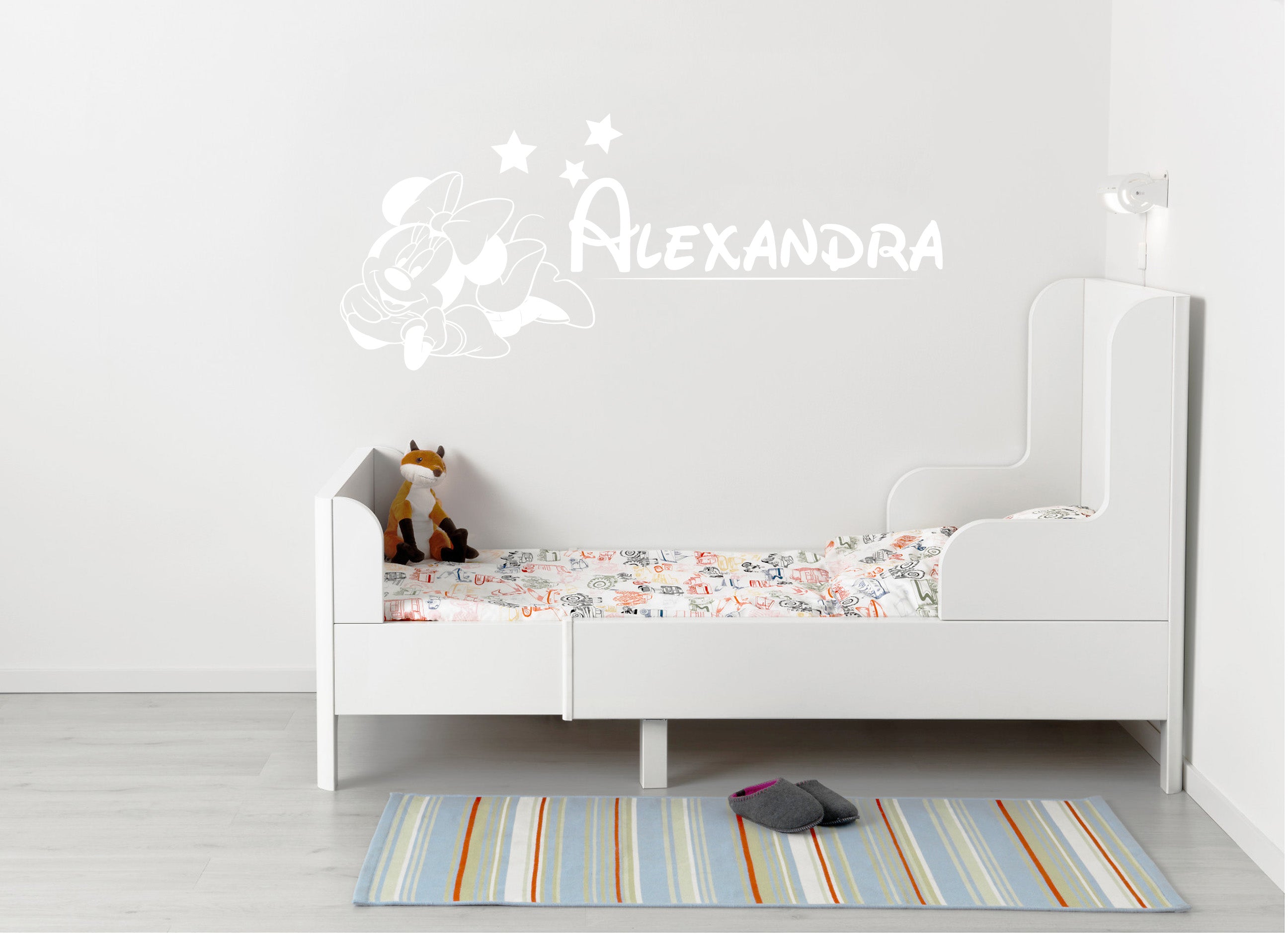 Minnie Mouse Personalized Custom Name Wall Sticker Decal Stencil Silhouette ST415