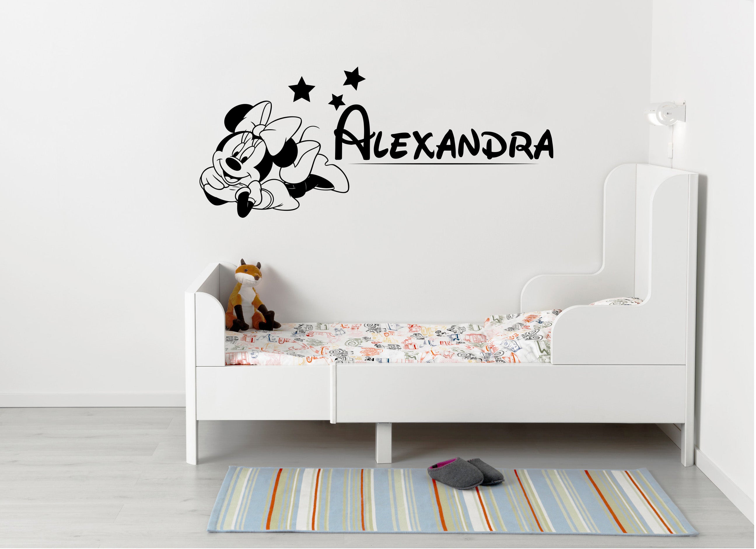 Minnie Mouse Personalized Custom Name Wall Sticker Decal Stencil Silhouette ST415
